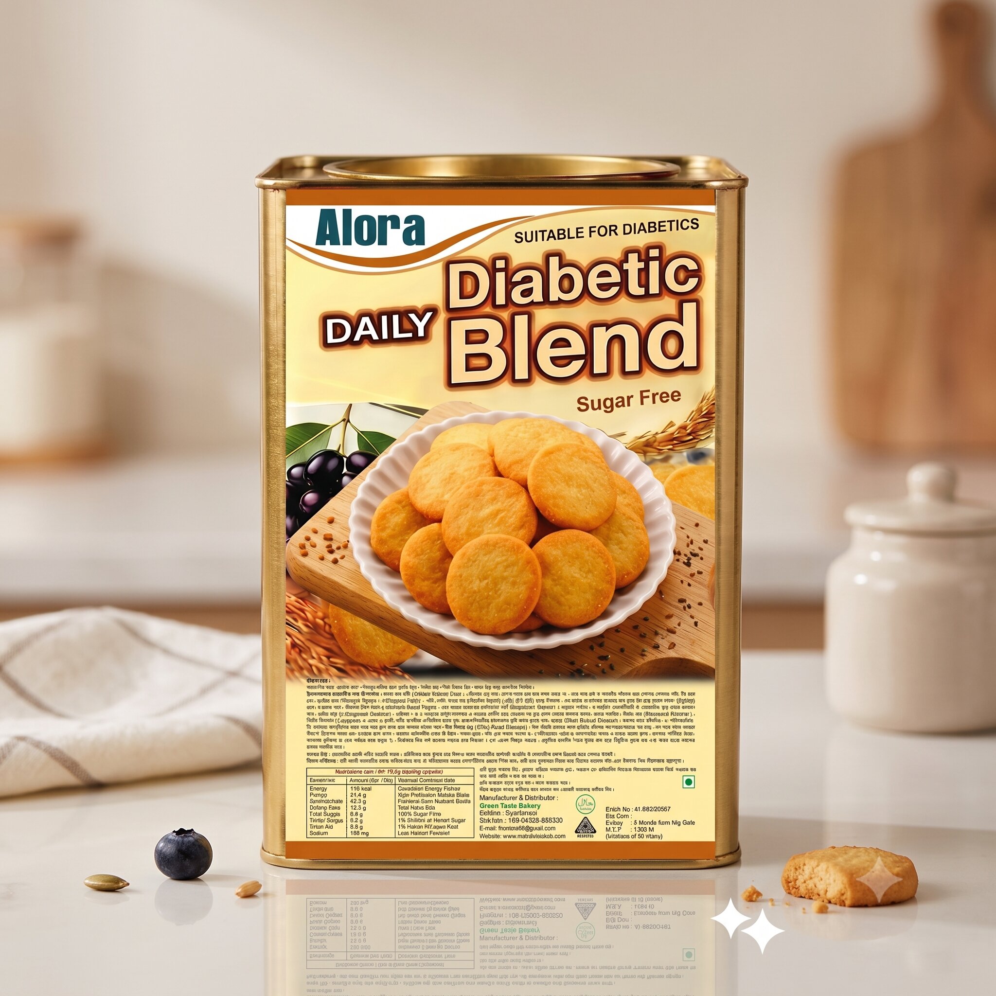Sugar Free Almond Cookie (2KG) (alternate)