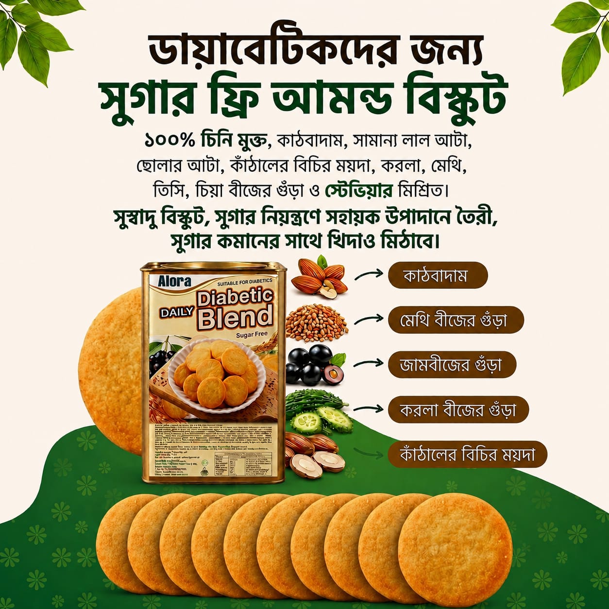 Sugar Free Almond Cookie (2KG)